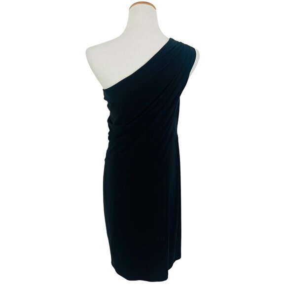 The Limited One-Shoulder Elegant Asymmetrical Ruched Evening Party Dress - Picture 6 of 16